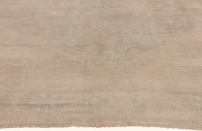 6 x 8 - Beige Vintage Turkish Oushak Rug - 52457