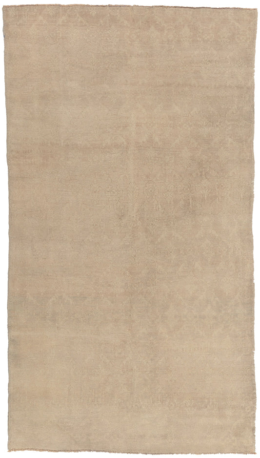 5 x 9 - Beige Vintage Turkish Oushak Rug - 52459