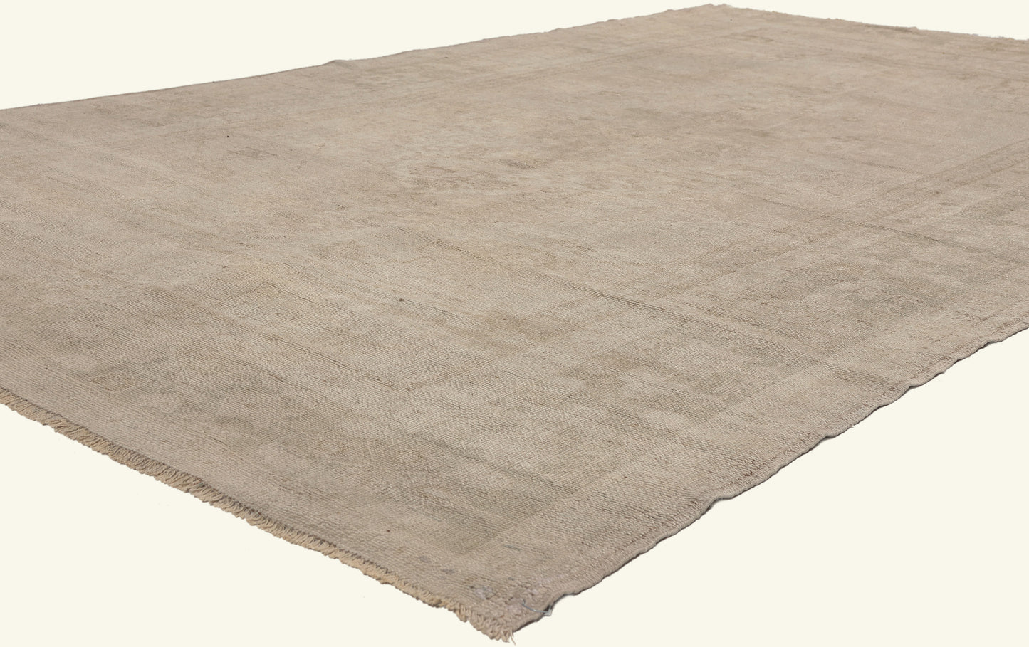 6 x 10 - Beige Vintage Turkish Oushak Rug - 52462