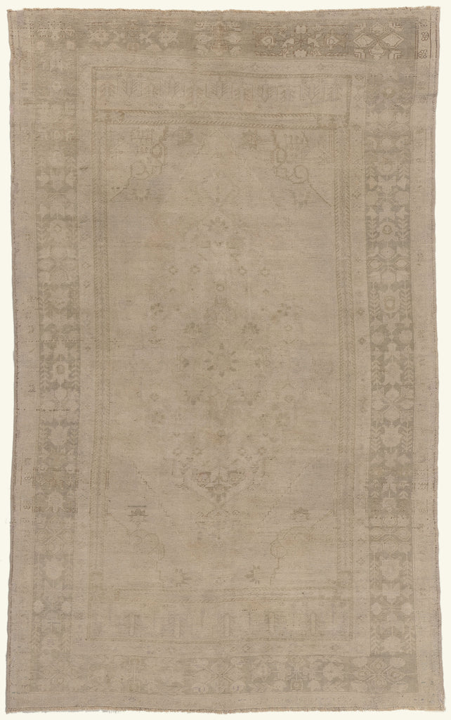 6 x 10 - Beige Vintage Turkish Oushak Rug - 52462