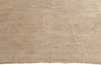 7 x 9 - Tan Vintage Turkish Oushak Rug - 52463