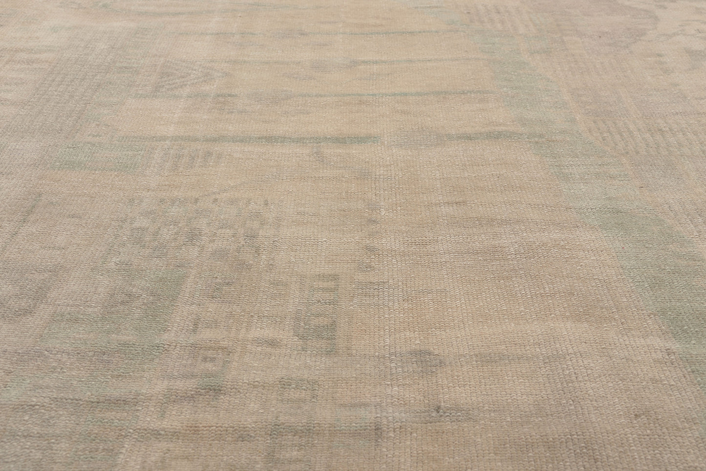 5 x 8 - Beige Vintage Turkish Oushak Rug - 52470