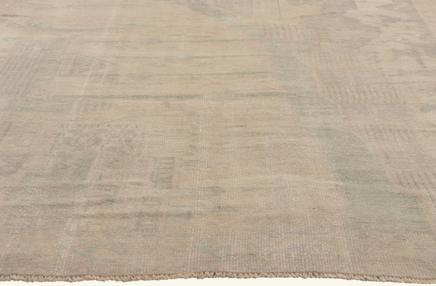 5 x 8 - Beige Vintage Turkish Oushak Rug - 52470