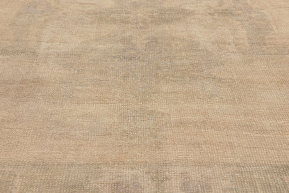 5 x 11 - Beige Vintage Turkish Oushak Rug - 52480