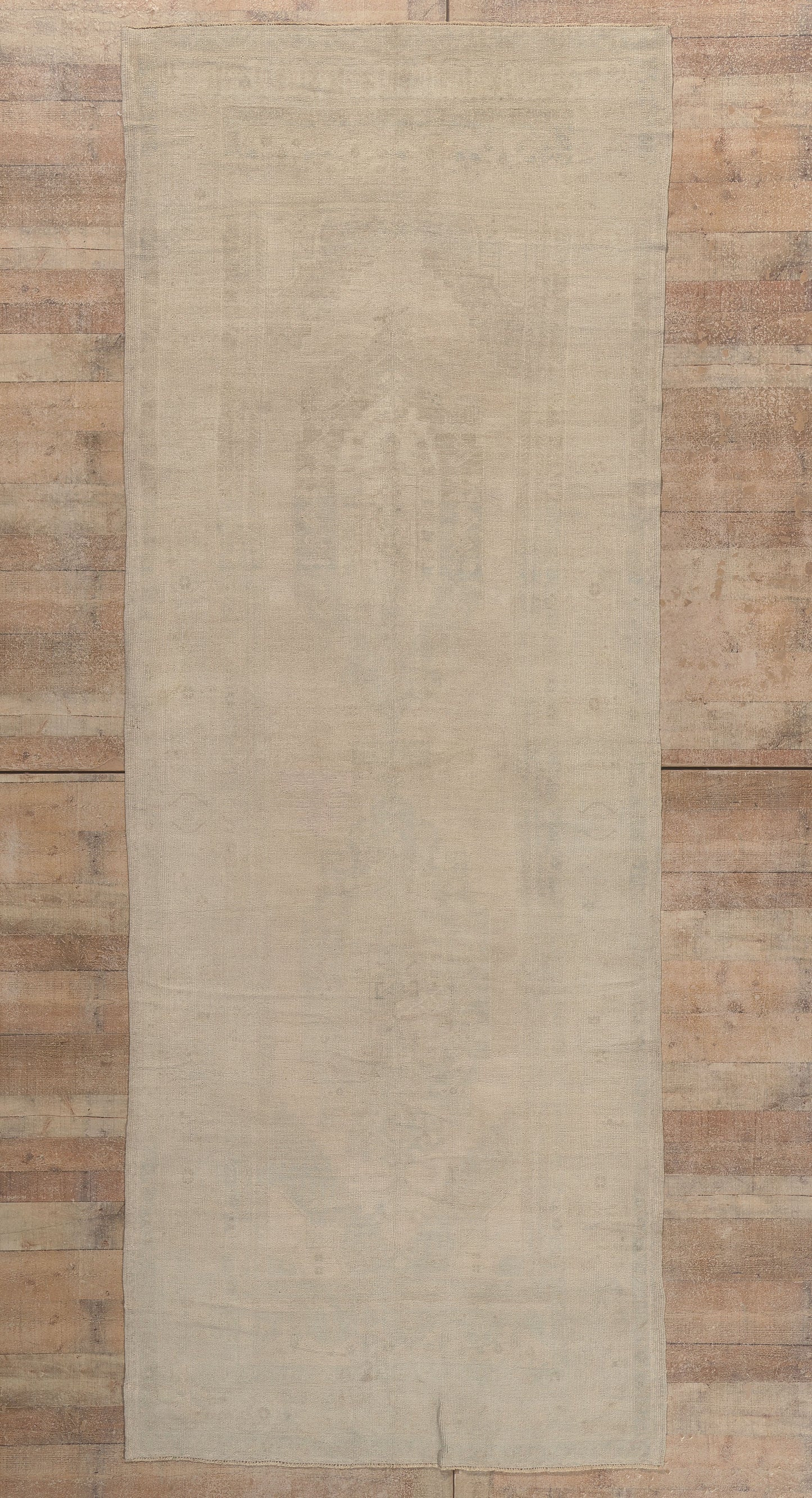 5 x 12 - Beige Vintage Turkish Oushak Rug - 52482