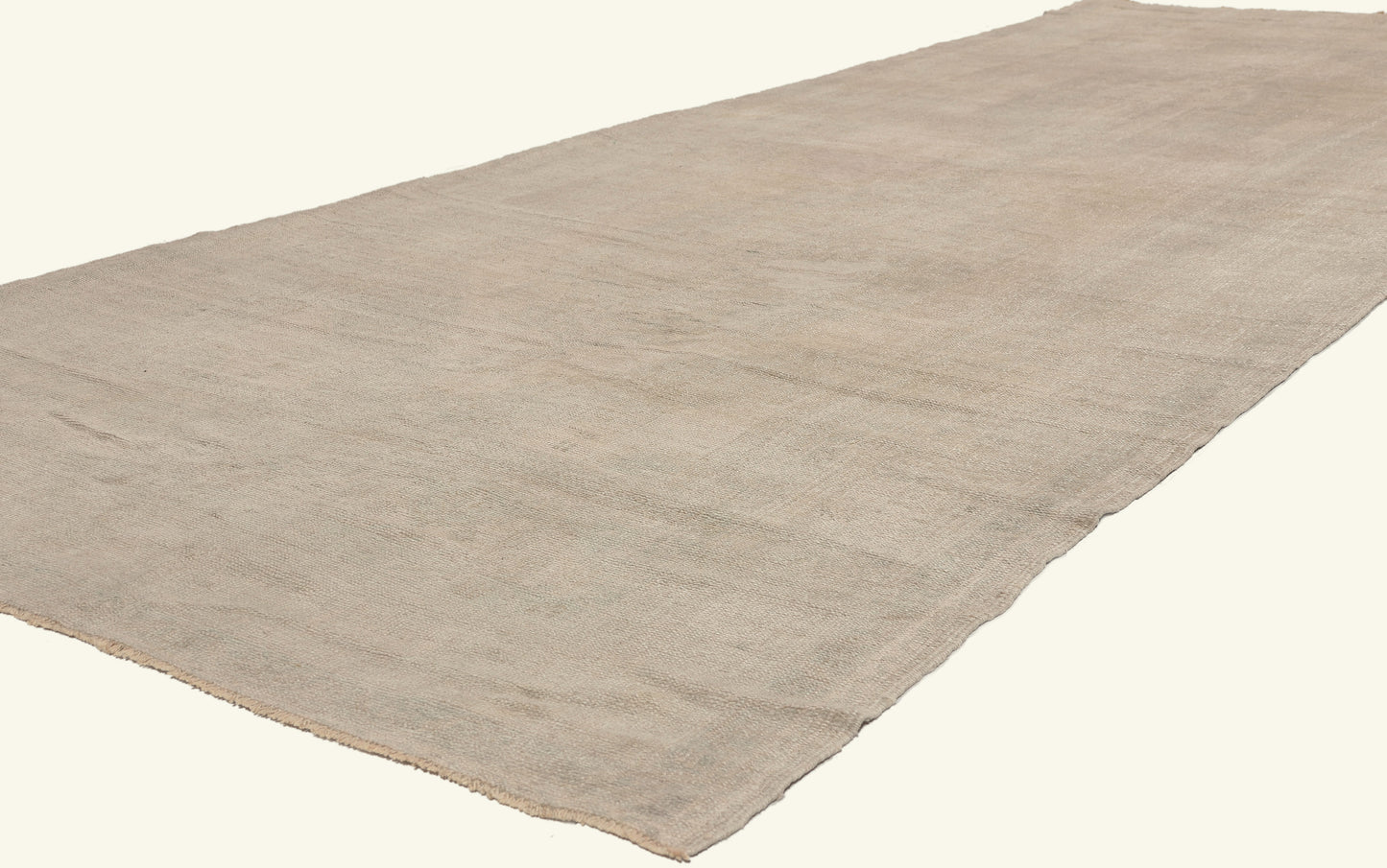 5 x 12 - Beige Vintage Turkish Oushak Rug - 52482