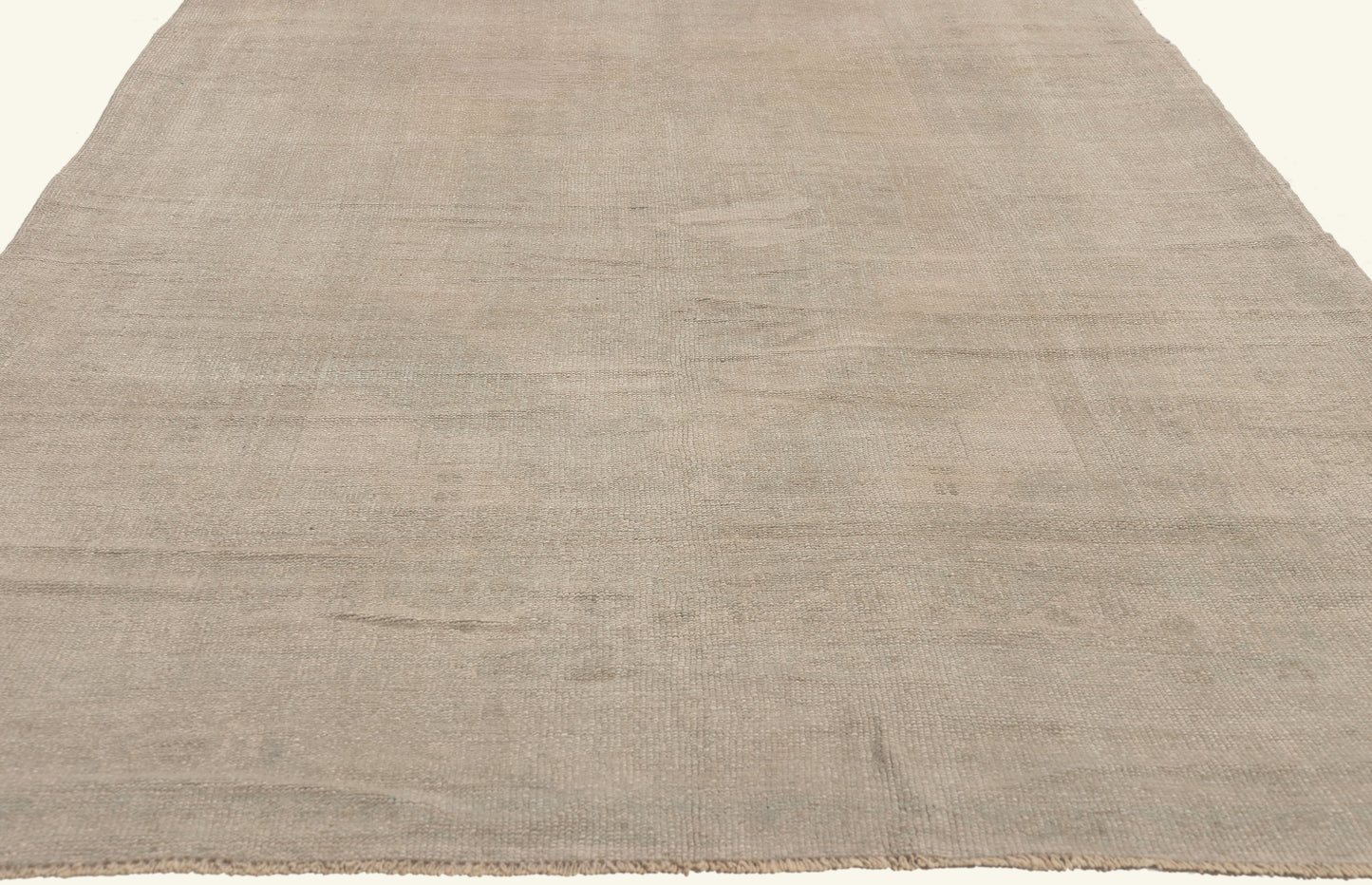 5 x 12 - Beige Vintage Turkish Oushak Rug - 52482