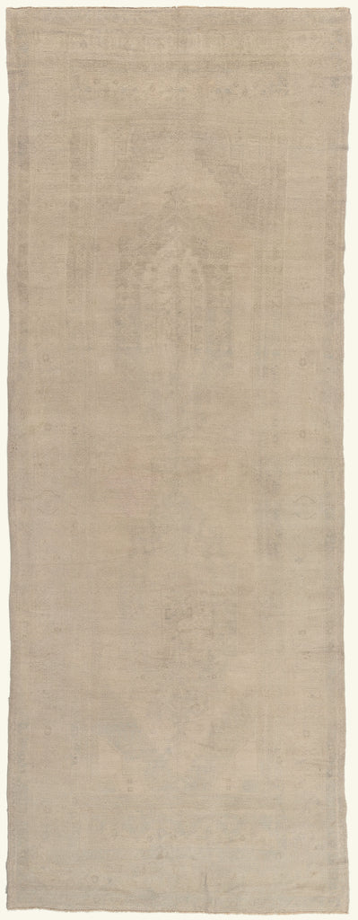 5 x 12 - Beige Vintage Turkish Oushak Rug - 52482