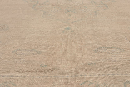 6 x 9 - Beige Vintage Turkish Oushak Rug - 52486