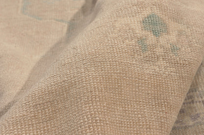 6 x 9 - Beige Vintage Turkish Oushak Rug - 52486