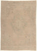 6 x 9 - Beige Vintage Turkish Oushak Rug - 52486