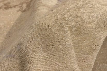 7 x 11 - Tan Vintage Turkish Oushak Rug - 52490