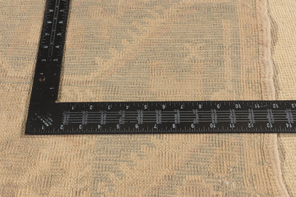 6 x 9 - Beige Vintage Turkish Oushak Rug - 52499