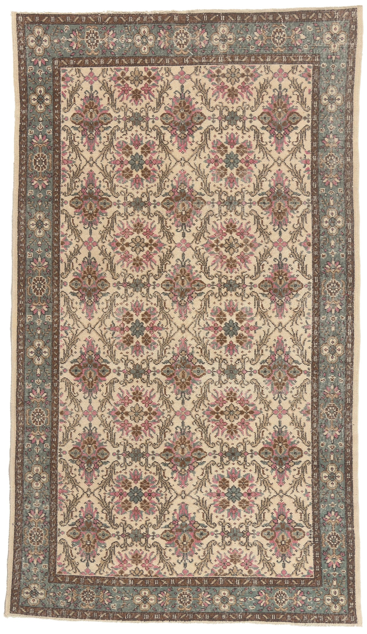 6 x 10 - Ivory Vintage Turkish Sivas Rug - 52573