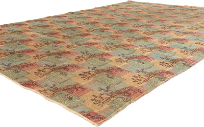 7 x 10 - Green Vintage Turkish Sivas Rug - 52574
