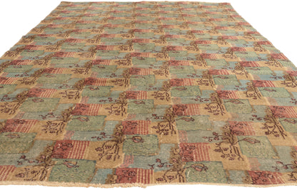 7 x 10 - Green Vintage Turkish Sivas Rug - 52574