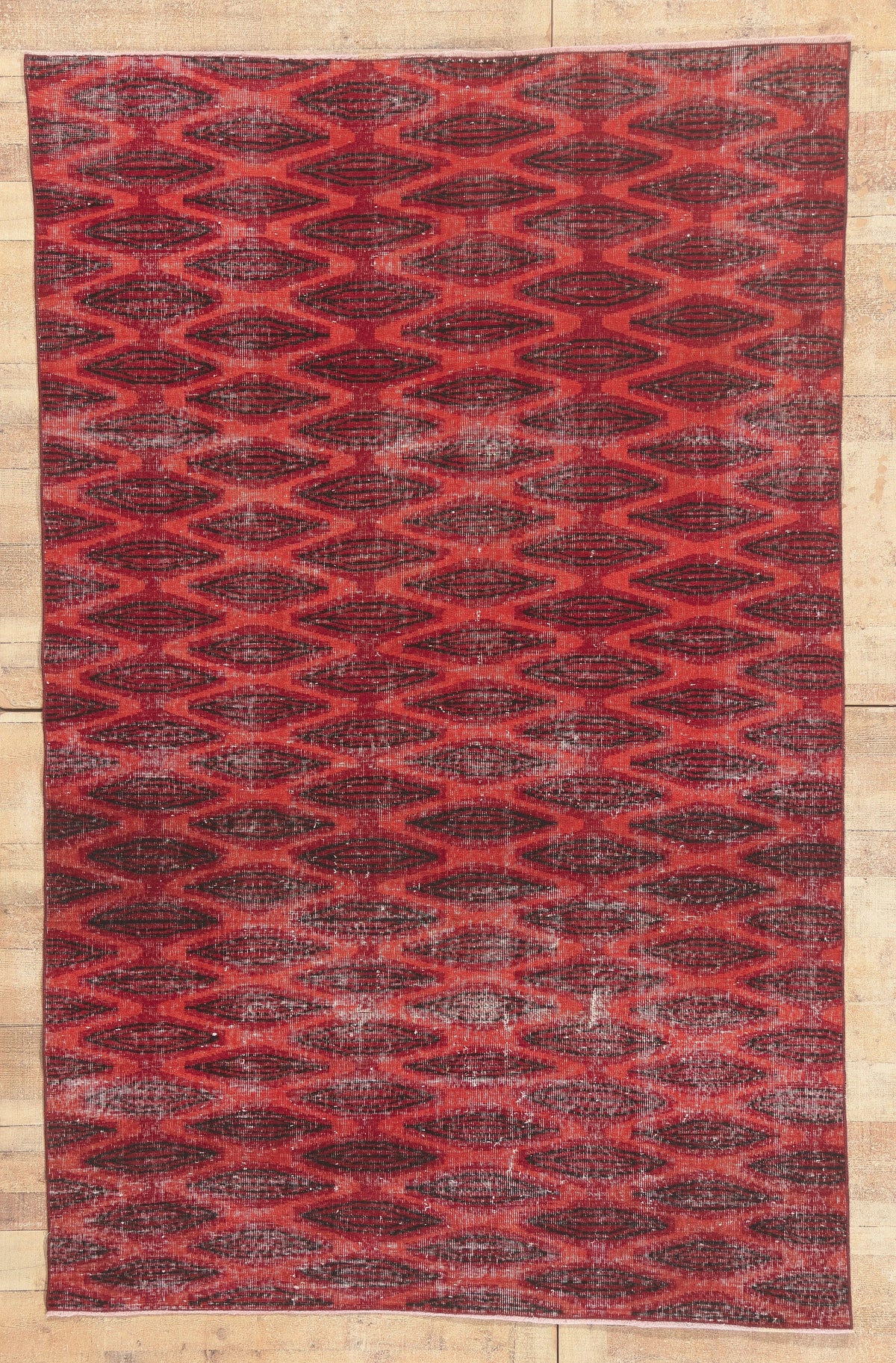 6 x 9 - Red Vintage Turkish Sivas Rug - 52589