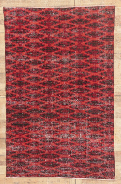 6 x 9 - Red Vintage Turkish Sivas Rug - 52589