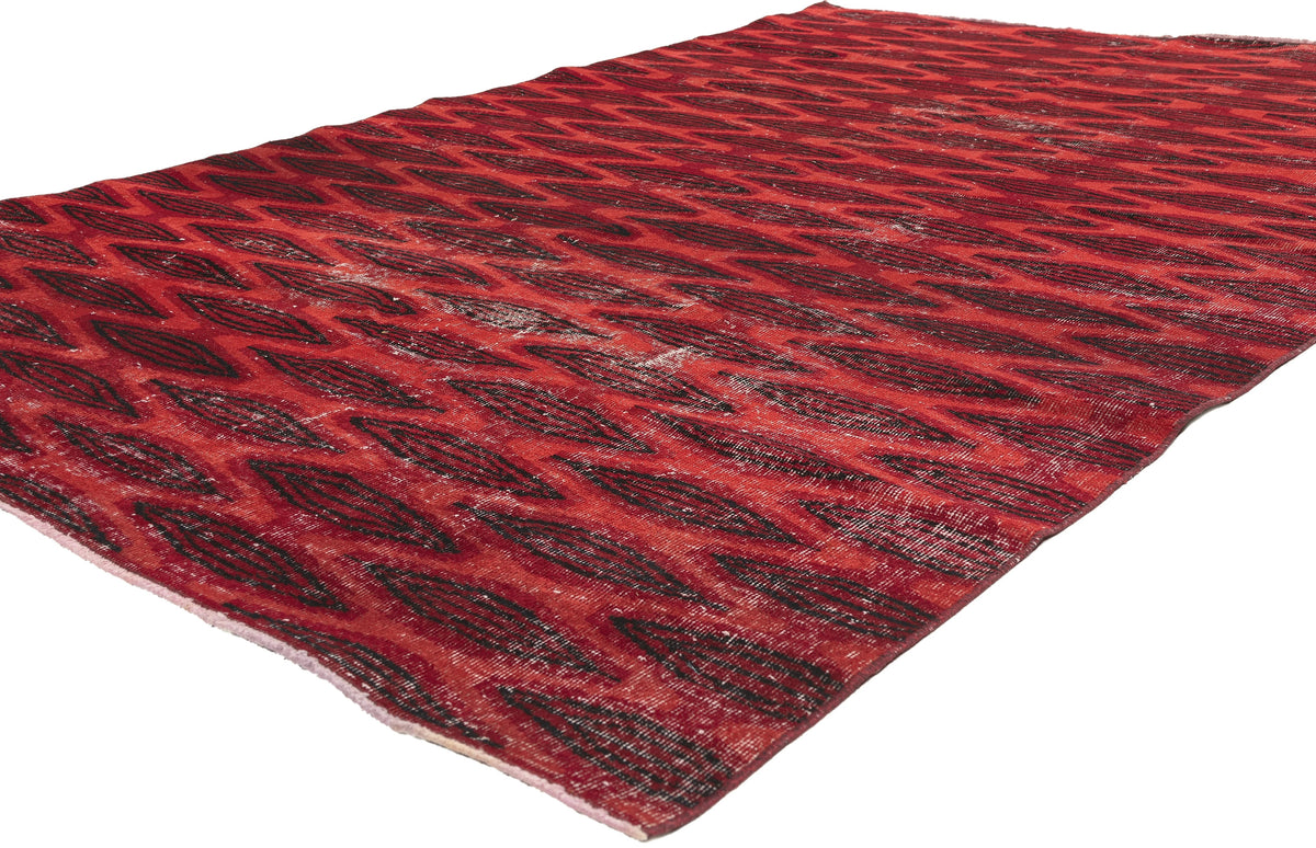 6 x 9 - Red Vintage Turkish Sivas Rug - 52589