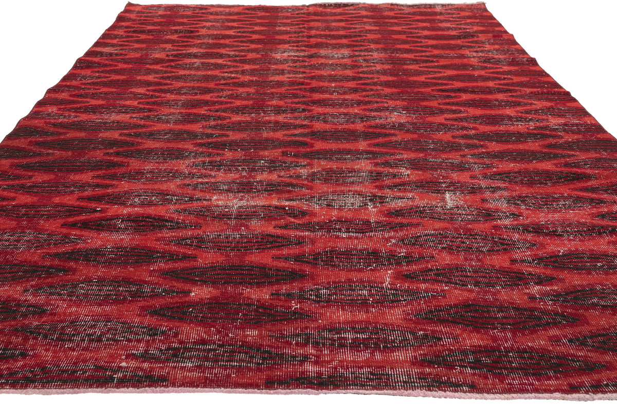 6 x 9 - Red Vintage Turkish Sivas Rug - 52589