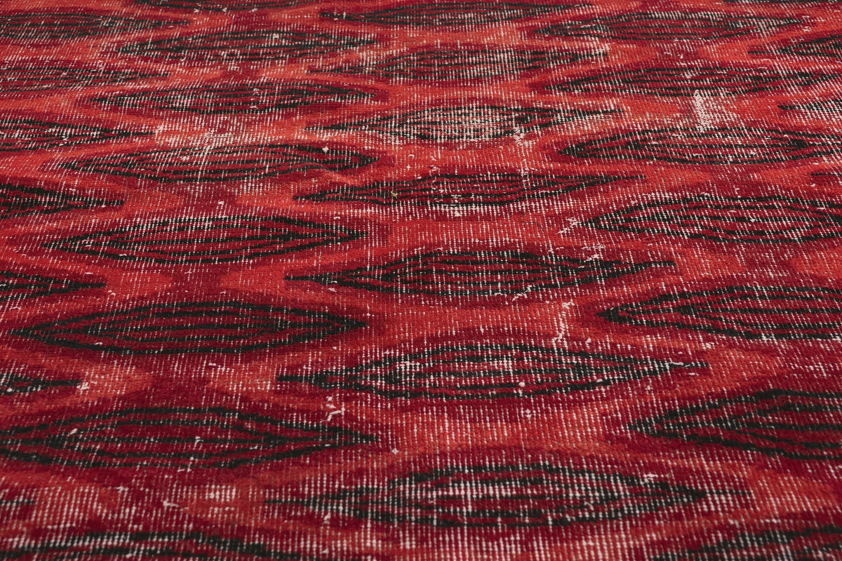 6 x 9 - Red Vintage Turkish Sivas Rug - 52589