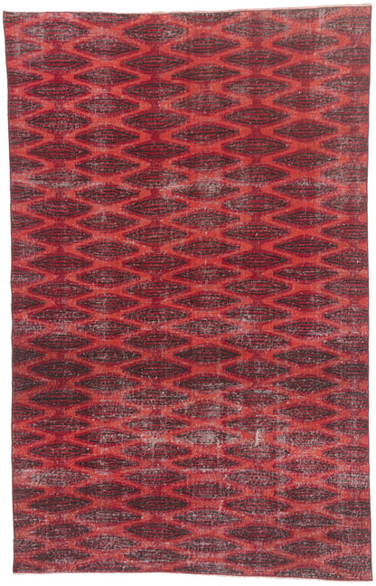 6 x 9 - Red Vintage Turkish Sivas Rug - 52589