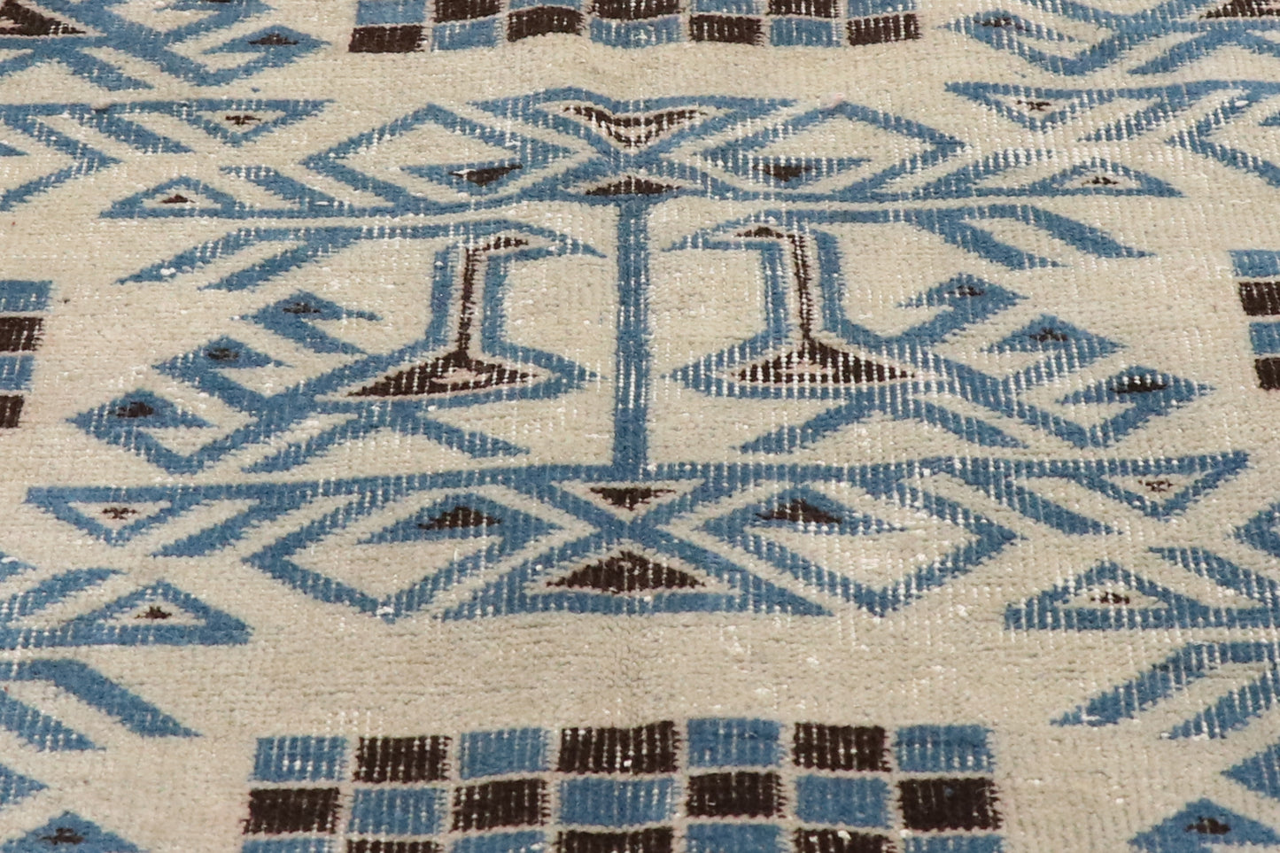 5 x 8 - Blue Vintage Turkish Sivas Rug - 52605