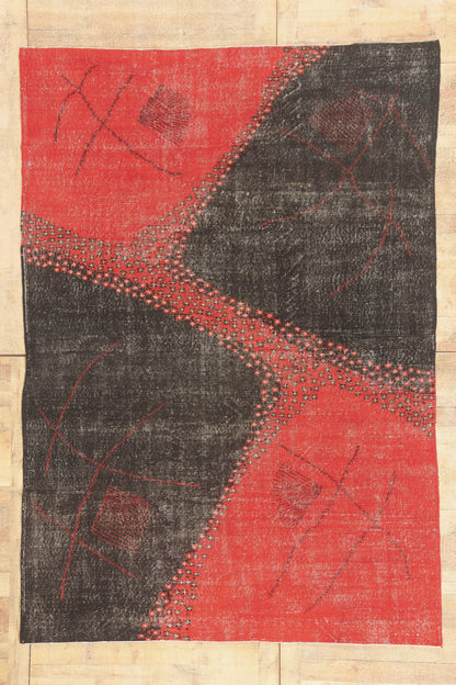 7 x 10 - Red Vintage Turkish Sivas Rug - 52649