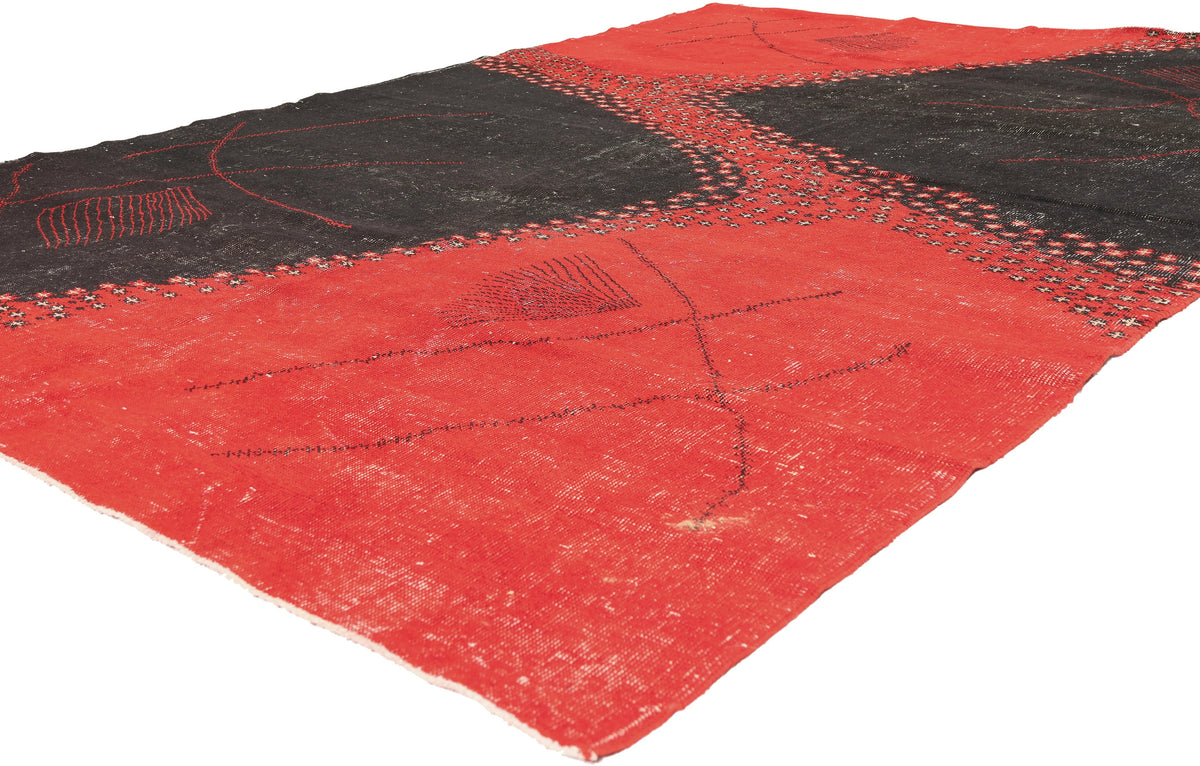 7 x 10 - Red Vintage Turkish Sivas Rug - 52649