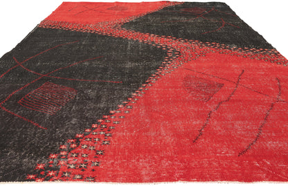 7 x 10 - Red Vintage Turkish Sivas Rug - 52649