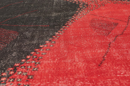 7 x 10 - Red Vintage Turkish Sivas Rug - 52649