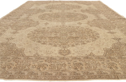 9 x 12 - Beige Vintage Turkish Sivas Rug - 52652