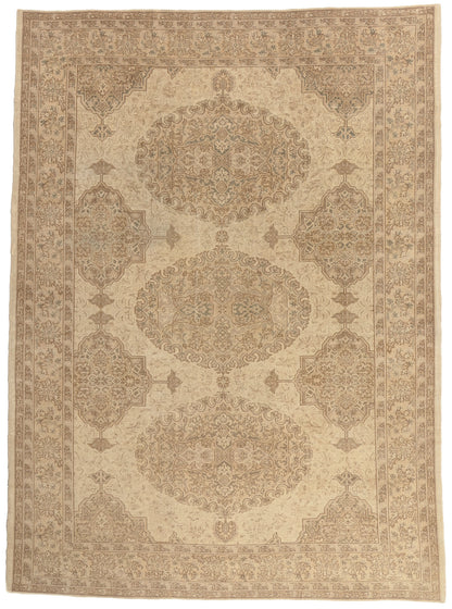 9 x 12 - Beige Vintage Turkish Sivas Rug - 52652