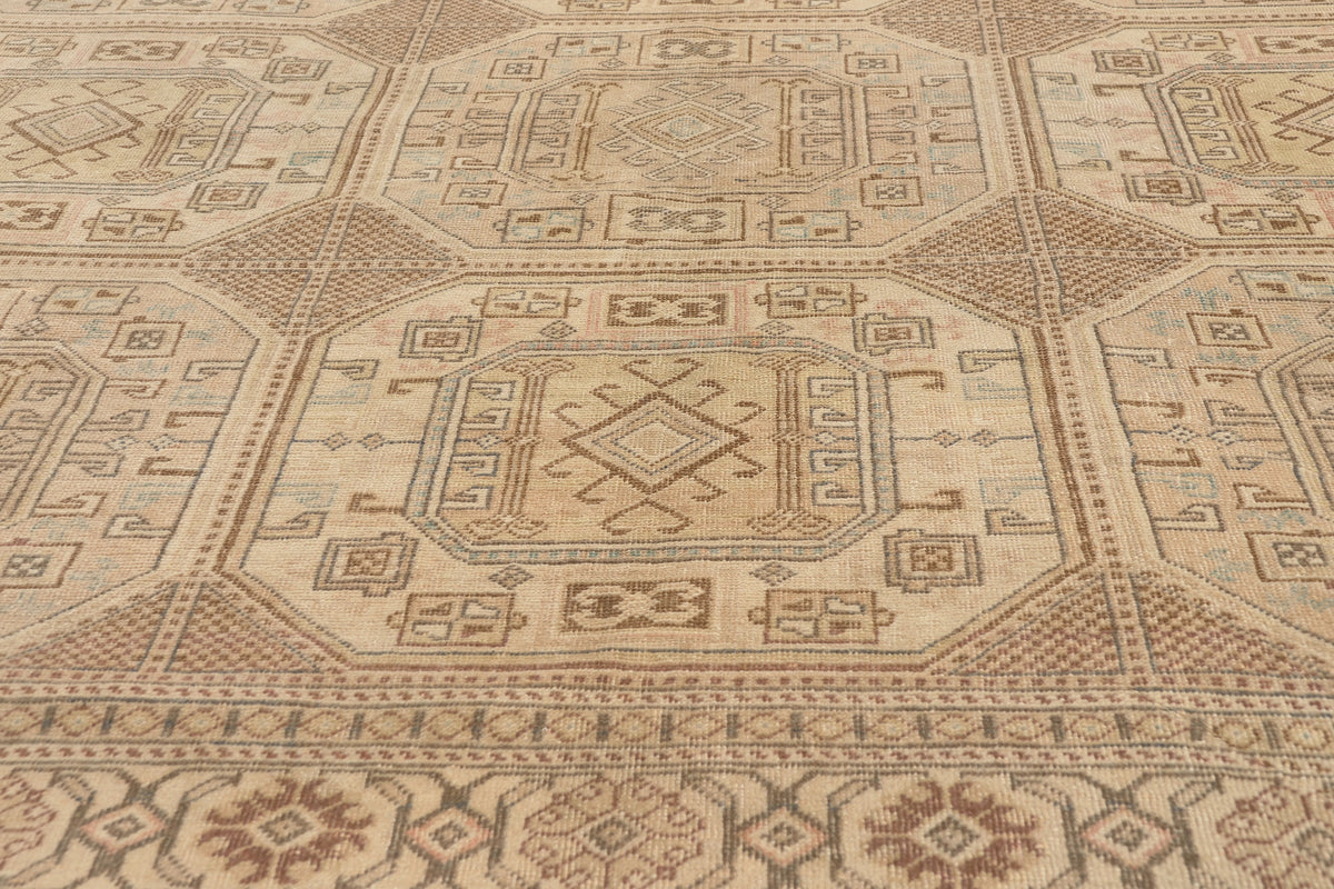 7 x 10 - Beige Vintage Turkish Sivas Rug - 52658