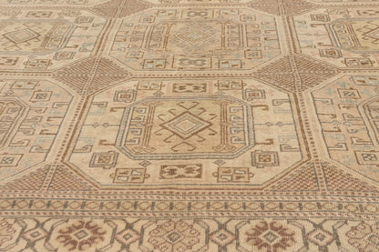7 x 10 - Beige Vintage Turkish Sivas Rug - 52658