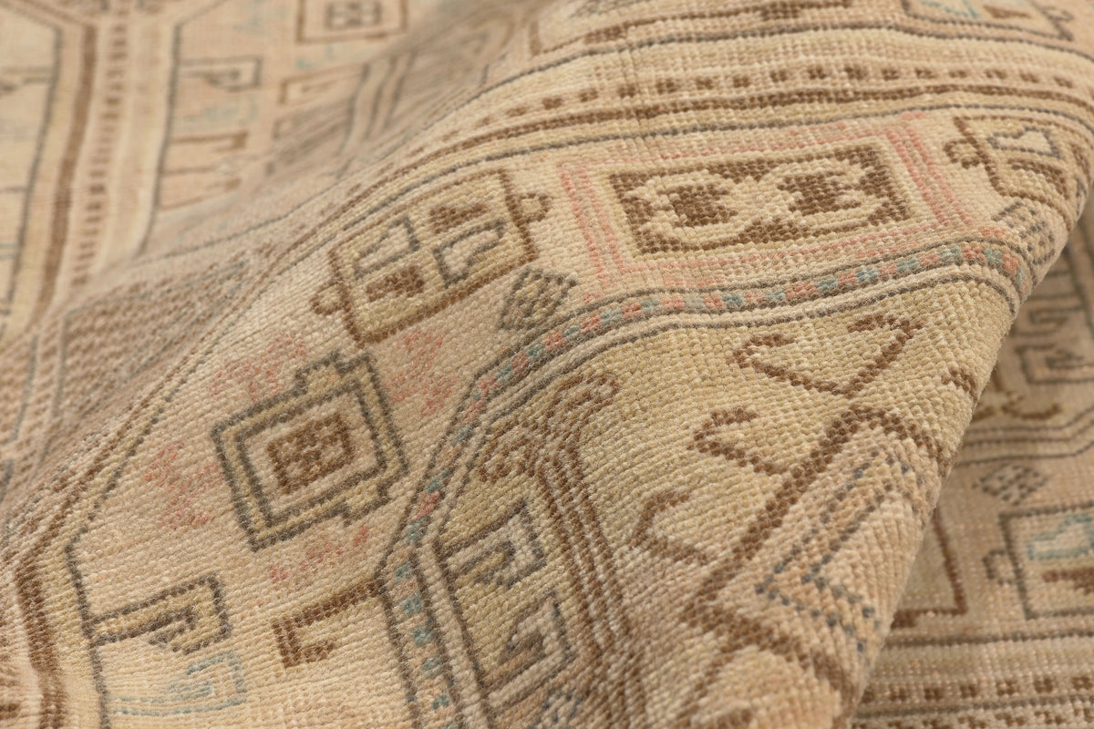 7 x 10 - Beige Vintage Turkish Sivas Rug - 52658