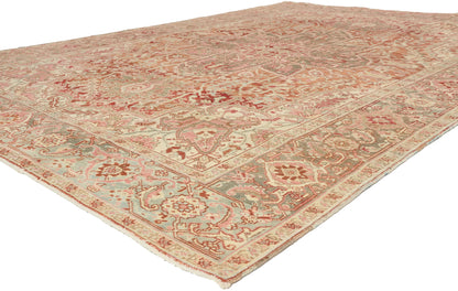 8 x 11 - Rust Antique Turkish Heriz Rug - 52667