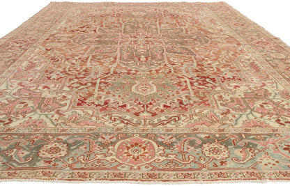 8 x 11 - Rust Antique Turkish Heriz Rug - 52667