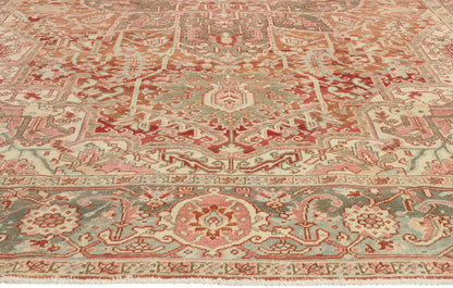 8 x 11 - Rust Antique Turkish Heriz Rug - 52667
