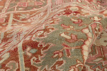 8 x 11 - Rust Antique Turkish Heriz Rug - 52667