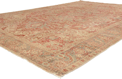 8 x 12 - Rust Antique Turkish Heriz Rug - 52668