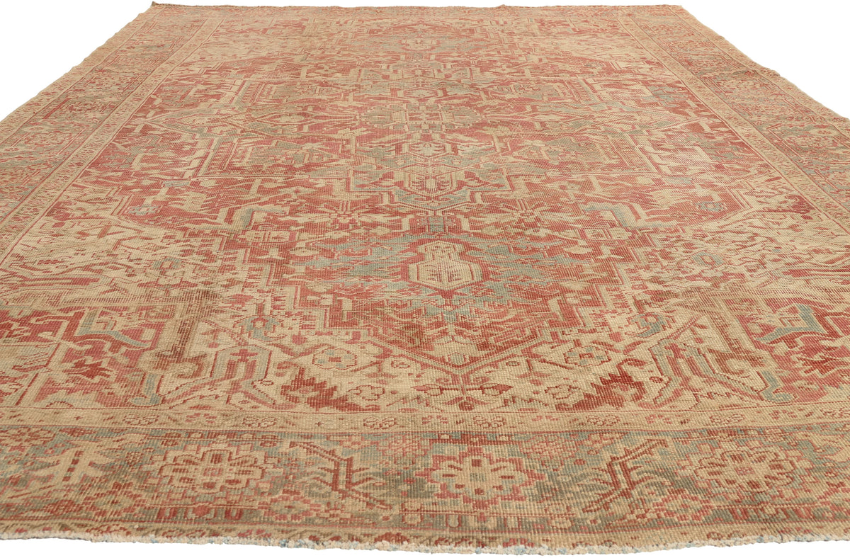 8 x 12 - Rust Antique Turkish Heriz Rug - 52668