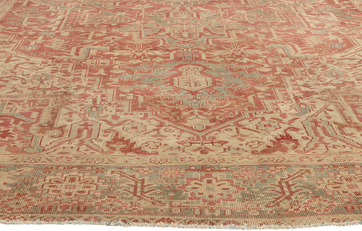 8 x 12 - Rust Antique Turkish Heriz Rug - 52668