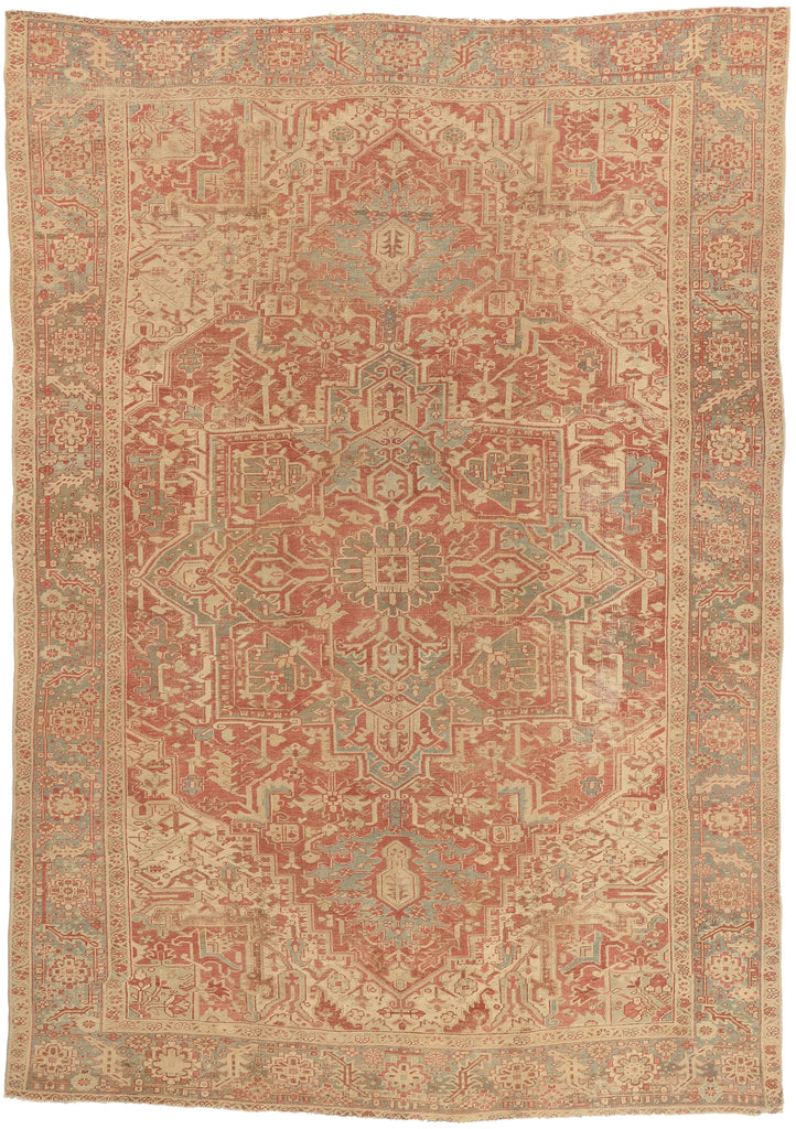 8 x 12 - Rust Antique Turkish Heriz Rug - 52668