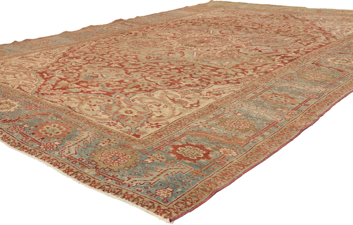 8 x 11 - Red Antique Turkish Heriz Rug - 52670