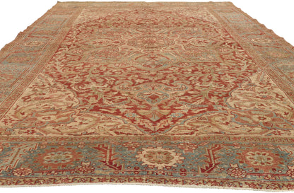 8 x 11 - Red Antique Turkish Heriz Rug - 52670