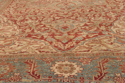 8 x 11 - Red Antique Turkish Heriz Rug - 52670