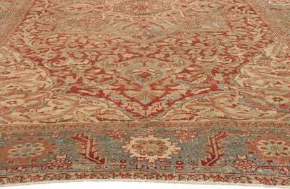 8 x 11 - Red Antique Turkish Heriz Rug - 52670