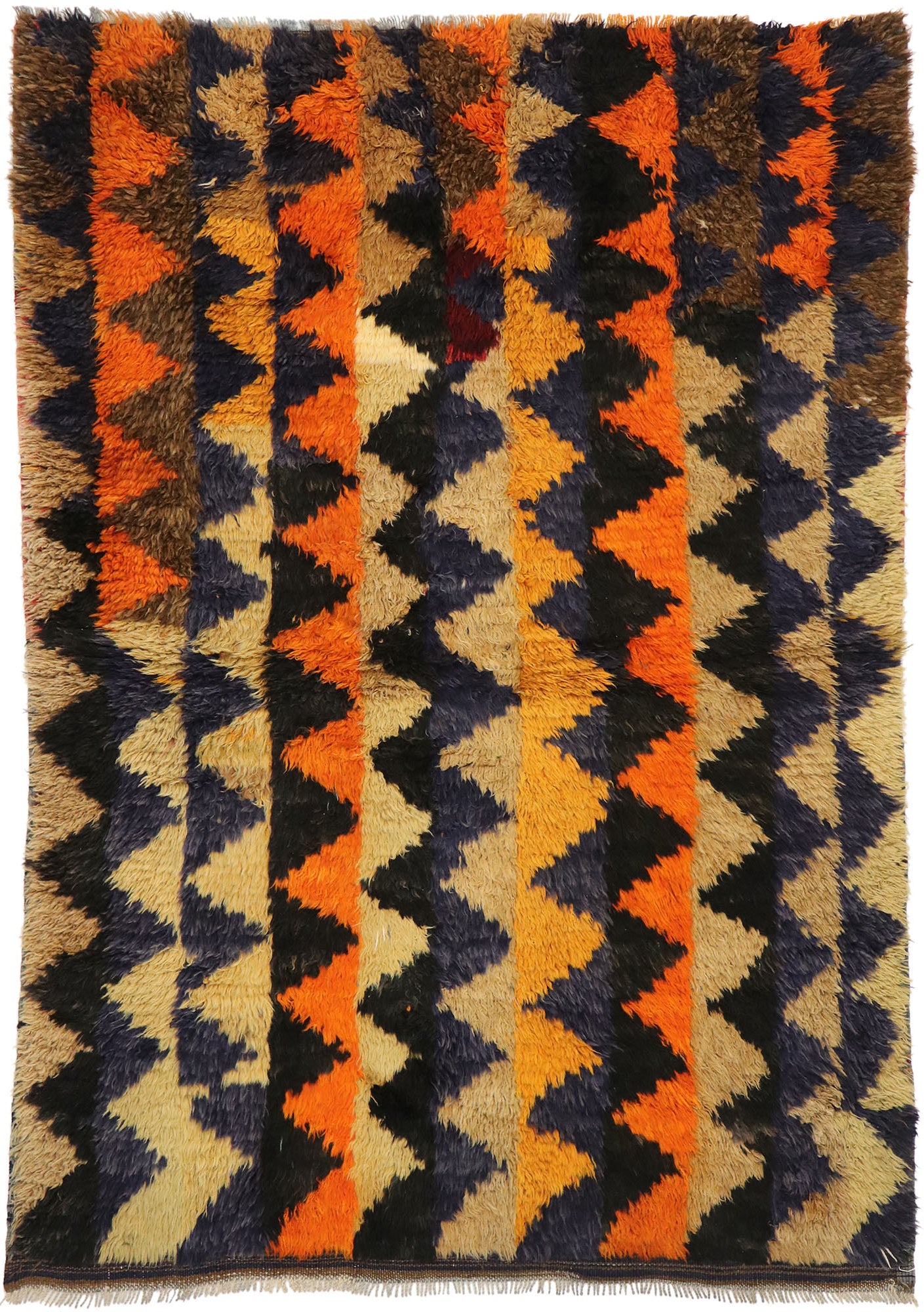 4 x 6 Vintage Turkish Tulu Rug 52712