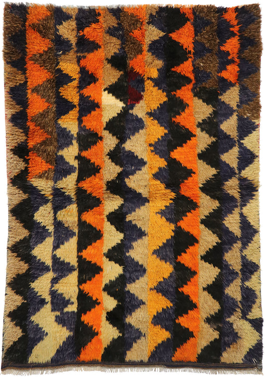 4 x 6 Vintage Turkish Tulu Rug 52712